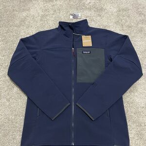 New Patagonia R2 TechFace Full Zip Jacket Navy Blue Fall Winter Mens XXL